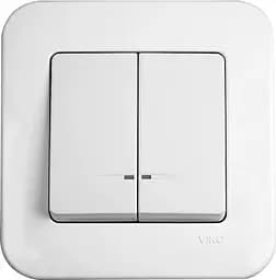 Вимикач 2-клавішний VIKO Rollina з підсвіткою білий (90420050)
