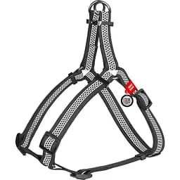 Шлея для собак Waudog Waterproof c QR-паспортом, М 50-80х2 см, сірий (261911)