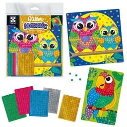 Набір для творчості Vladi Toys зі блискучою мозаїкою Сова та Папуга, VT4511-14