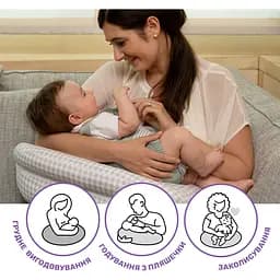 Подушка для годування Chicco Boppy Deluxe біла з синім (79912.86) - мініатюра 8