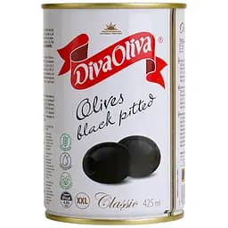 Маслини чорні без кісточки Diva Oliva XXL 425 мл (390 г)  - мініатюра 3