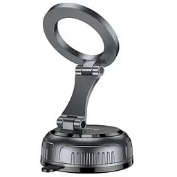 Автотримач Hoco H92 High vacuum suction cup magnetic (universal) Black/Metal gray - мініатюра 3