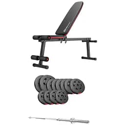 Набір Hop-Sport Premium 69кг з лавою HS-1010 Pro та штангою