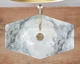 Умивальник Rea Vegas 37x57 granit shiny (REA-U5602) - мініатюра 5