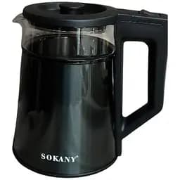 Електрочайник Sokany SK-SH-1076 металевий 1.7 л 2000 Вт Чорний  - мініатюра 2