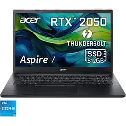 Ігровий ноутбук Acer Aspire 7 A715-76G-59YH i5-12450H 44GHz,15,IPS,16GB DDR4,512 GB,RTX 2050 4GB,Без ОС