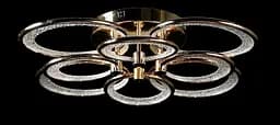 Люстра стельова LED Splendid Ray LT98120/4+4, 8 ламп, регульована температура світла, золота, сучасний стиль