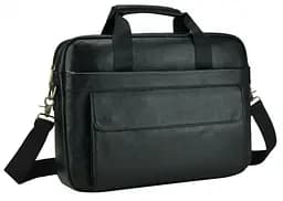 Чоловіча сумка з натуральної шкіри Tiding Bag Чорна (SA25-1131A)