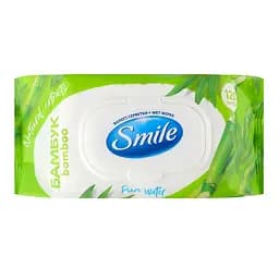 Вологі серветки Smile Natural з екстрактом бамбука 120 шт. - мініатюра 2