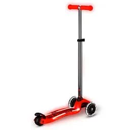 Самокат дитячий Micro Maxi Deluxe Glow LED Plus 3-колісний червона аура (MMD379) - мініатюра 3