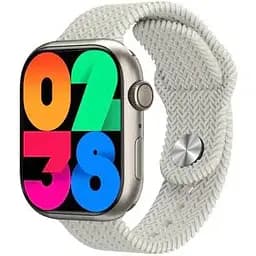 Сенсорний розумний смарт-годинник Smart HK9 Pro Plus меню українською мовою White (16077-hbr)