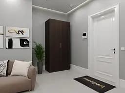 Шафа для одягу Flamecame зі штангою з ДСП II FST-9 Венге темний