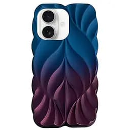 Чохол Epik TPU Leaf для Apple iPhone 16, 6.1 Navy Blue/Plum