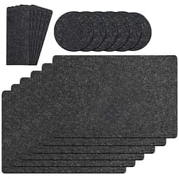 Набір столових килимків з 18 повстяних килимків, які можна прати, включаючи (18 предметів)