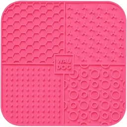Миска-килимок для собак та котів Waudog Silicone для злизування 190х190х10 мм рожевий