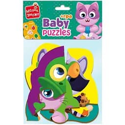 Пазли максі з грою Vladi Toys Малюк зможе Хатні улюбленці 15 елементів укр. мова (VT1722-21) - мініатюра 4