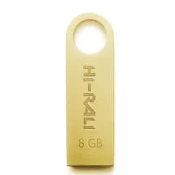 Флеш-накопичувач USB 8GB Hi-Rali Shuttle Series Gold (HI-8GBSHGD) - мініатюра 3