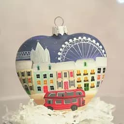 Ялинкова прикраса Санта Шоп Зимові вулички скло (4820001154559)