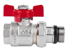 Кран кульовий Icma "Американка" 1/2" з антипротіканням прямий №348 (87348AD11) - мініатюра 2