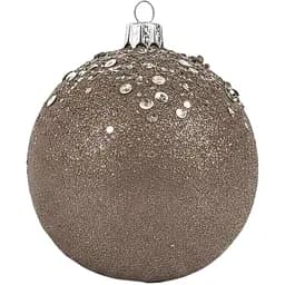 Куля ялинкова Dashuri декоративна 12 см з гліттером, мокко 1201988013