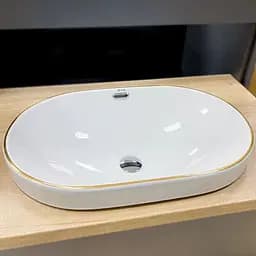 Умивальник VBI Gaeta white gold Edge врізний VBI-018032, Золотий