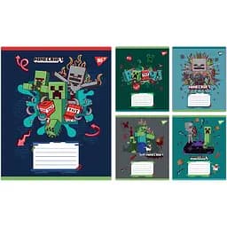 Набір зошитів Yes Minecraft Heroes A5 в клітинку 24 аркуші 20 шт. (767581)