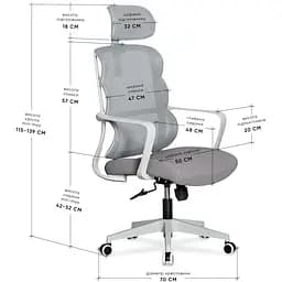 Крісло Mealux Easy Grеy (HF-L15 F/G)  - мініатюра 2
