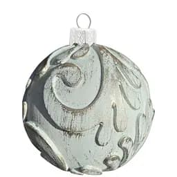 Набір ялинкових іграшок Dashuri Вінтаж 2 штуки по 8 см із золотою поталлю, тіфані 80130405