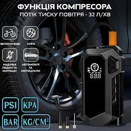 Пускозарядний пристрій Jump Starter 12V Diesel Universal, зарядний пусковий пристрій + автокомпресор (ST) - мініатюра 2