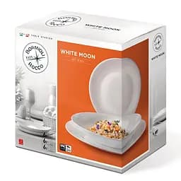 Сервиз столовый Bormioli Rocco Moon, 18 предметов, белый (480240SAT021990)