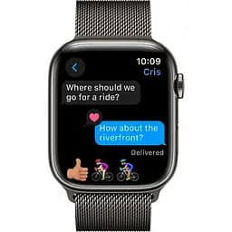Смарт-годинник Apple Watch Series 9 GPS + Cellular 45mm Graphite Stainless Steel with Graphite Milanese Loop (MRMX3) [92677] - мініатюра 6