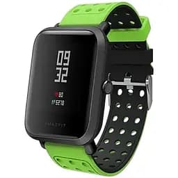 Двойной ремешок с перфорацией Primo для часов Xiaomi Huami Amazfit Bip/Amazfit GTS Black Green