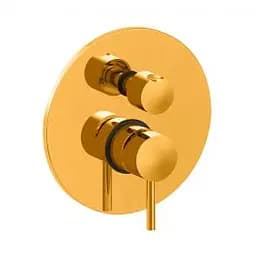 Смеситель для ванны/душа на 2 потребителя Paffoni Light honey gold LIG018HG, Золотой