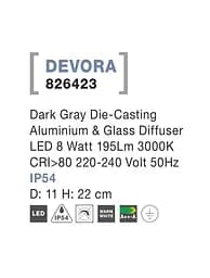Вуличний світильник NOVA LUCE DEVORA 826423 - мініатюра 4