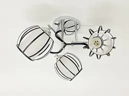 Потолочная люстра на 3 плафона 91195/3 хром+черный