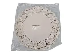 Кружевные бумажные салфетки 34.5 см 100 шт. бежевые