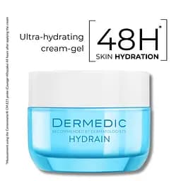 Крем для обличчя Dermedic Hydrain 3 Hialuro Ультра зволожувальний крем-гель 50 мл (5901643172718) - мініатюра 3