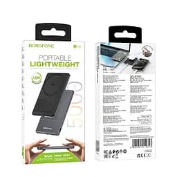 Зовнішній акумулятор Borofone BJ50 5000mAh 20W магнітний з функцією бездротової зарядки сірий - мініатюра 8