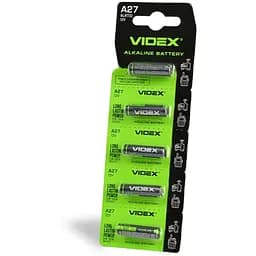 Батарейка A27 (MN27), щелочная, Videx, 5 шт., 12V, Blister