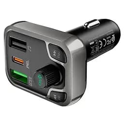 Автозарядный с FM-модулятором BOROFONE bc38 Flash Energy 2 выхода USB+Type-C PD 20W