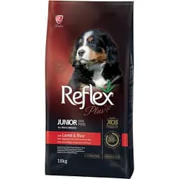 Сухой корм для щенков больших пород Reflex Plus с ягненком и рисом 18 кг
