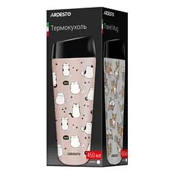 Термокружка Ardesto Coffee Time Animals Cats 450мл, нержавіюча сталь, коричневий (AR2645FC) - мініатюра 5