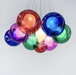 Яскравий світильник Восса Multicolor на 9 кольорових плафонів Line.F AA 225/9