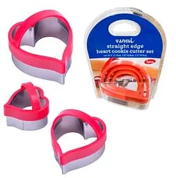 Набір кулінарних форм для десертів, тістечок, печива, тіста (викладки/вирубки) у формі сердець, Мед 86702