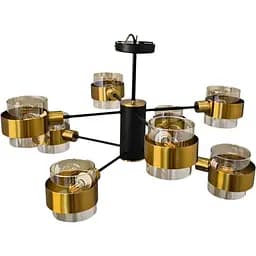 Люстра Brille Лофт BR-271S/8 E27 PB+BK