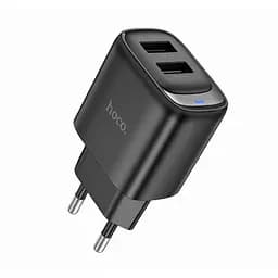 Сетевое зарядное устройство Hoco C141A 2 x USB 5В/2.1 A быстрая зарядка черный