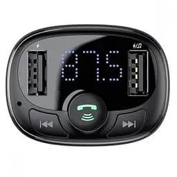 АЗП FM модулятор Baseus S-09A 10W (2USB-A) (CCMT) Black - мініатюра 5
