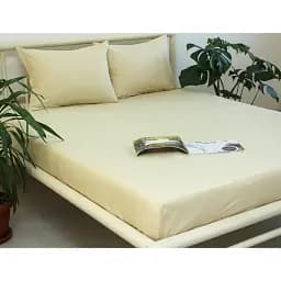 Простирадло на резинці з наволочками TAG Tekstil Vanilla 180х200х20 см 000224307