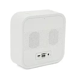 Колонка Kisonli Q6A Bluetooth 5.0, 1х5W, 3600mAh, USB/TF/FM/BT/LED/Clock/RGB Light, DC: 5V/1A, BOX, Silver, Q30 - мініатюра 3