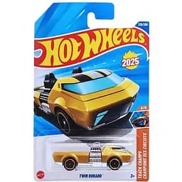 Базовая машинка Hot Wheels Track Champs Champions Des Circuits Twin Dorado желтая (5785) HYW49-N522